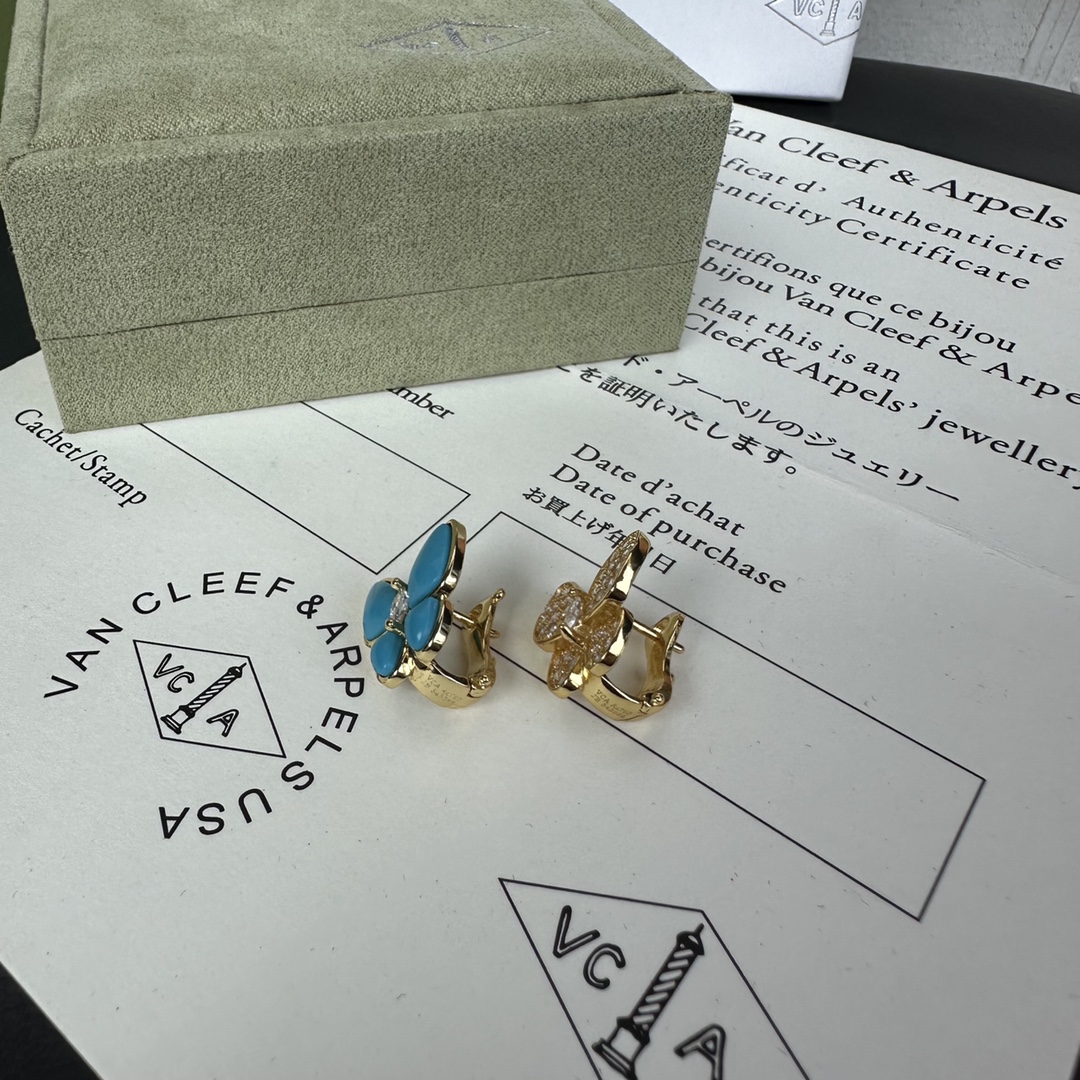 V*n Cl**f & Arpels Butterfly Earrings