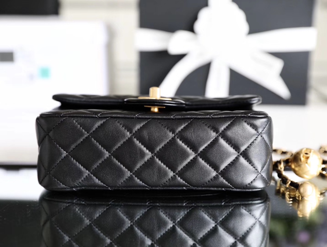 Ch**el classic flap mini with golden ball