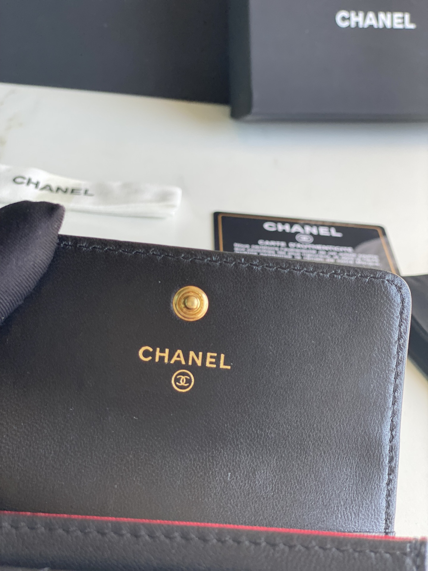 Ch**el 19 FLAP CARD HOLDER