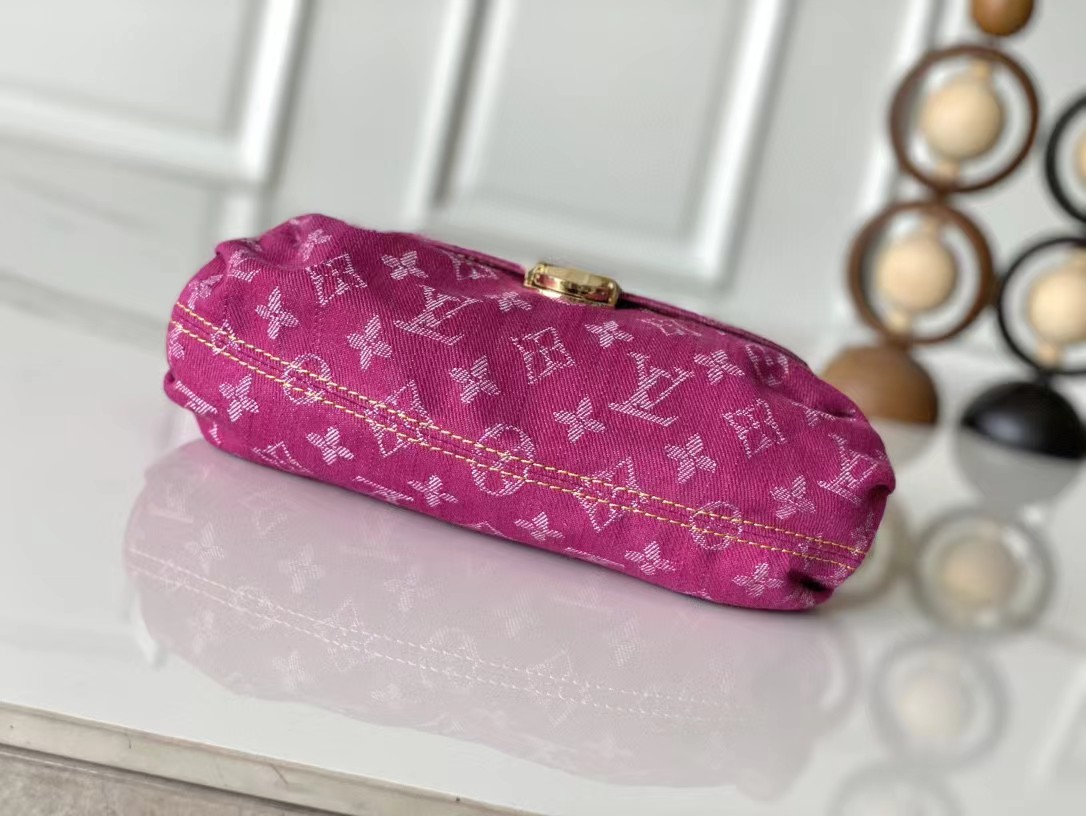 L0vis Vvtt0n Pink Monogram Denim Pleaty