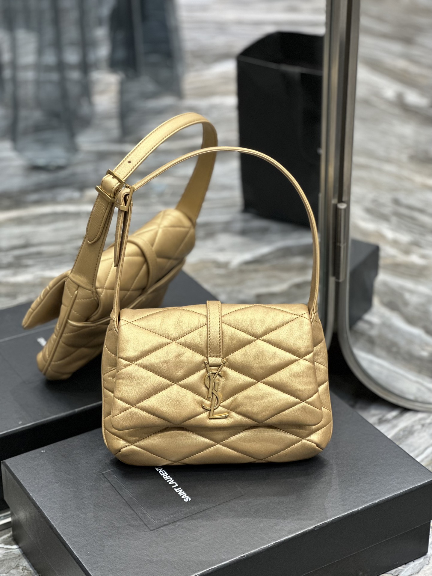 LE 57 HOBO BAG IN QUILTED LAMBSKIN