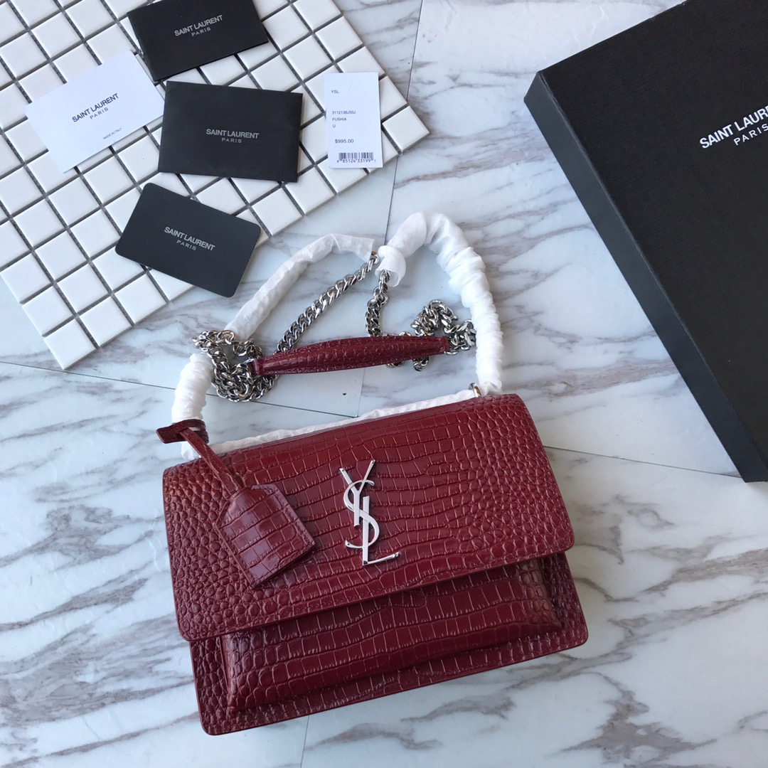 MANHATTAN MEDIUM SHOPPING BAG IN BOX Sa1nt Lau*nt LEATHER