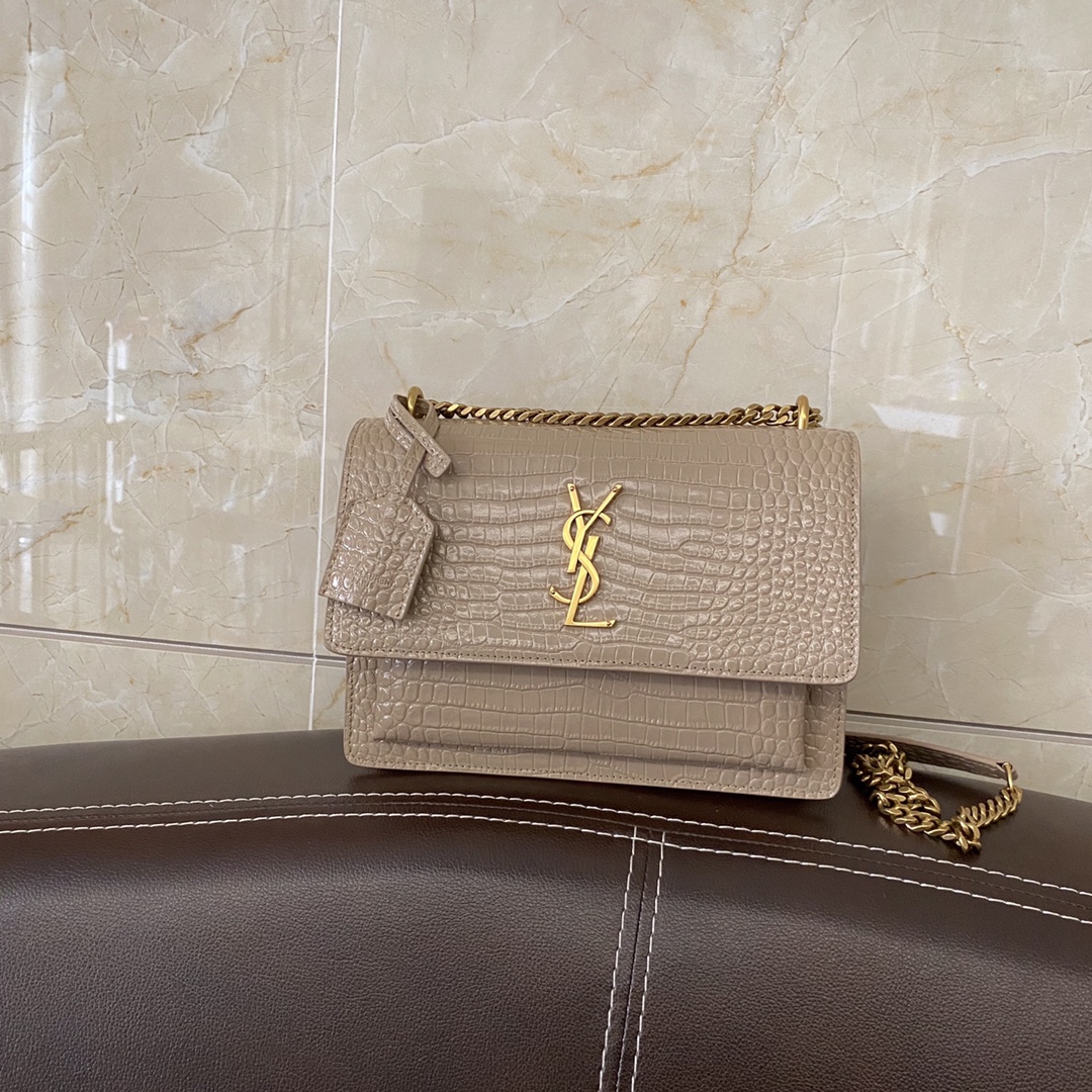 MANHATTAN MEDIUM SHOPPING BAG IN BOX Sa1nt Lau*nt LEATHER