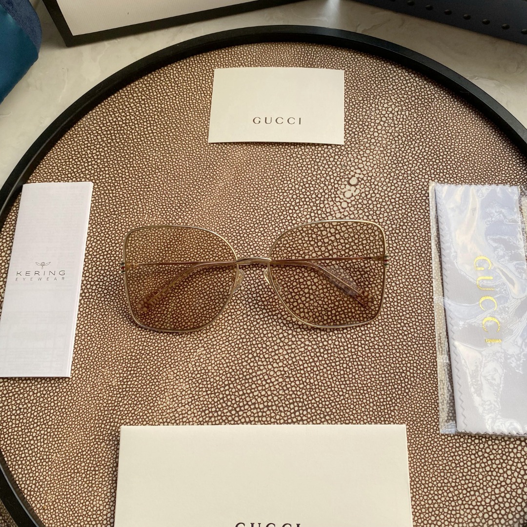 Gradient GG Metal & Acetate Butterfly Sunglasses