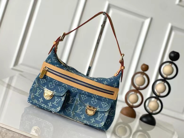 L0vis Vvtt0n Denim Monogram Denim Baggy