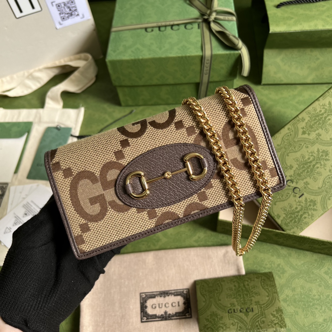 Gvc*1 Horsebit 1955 wallet with chain