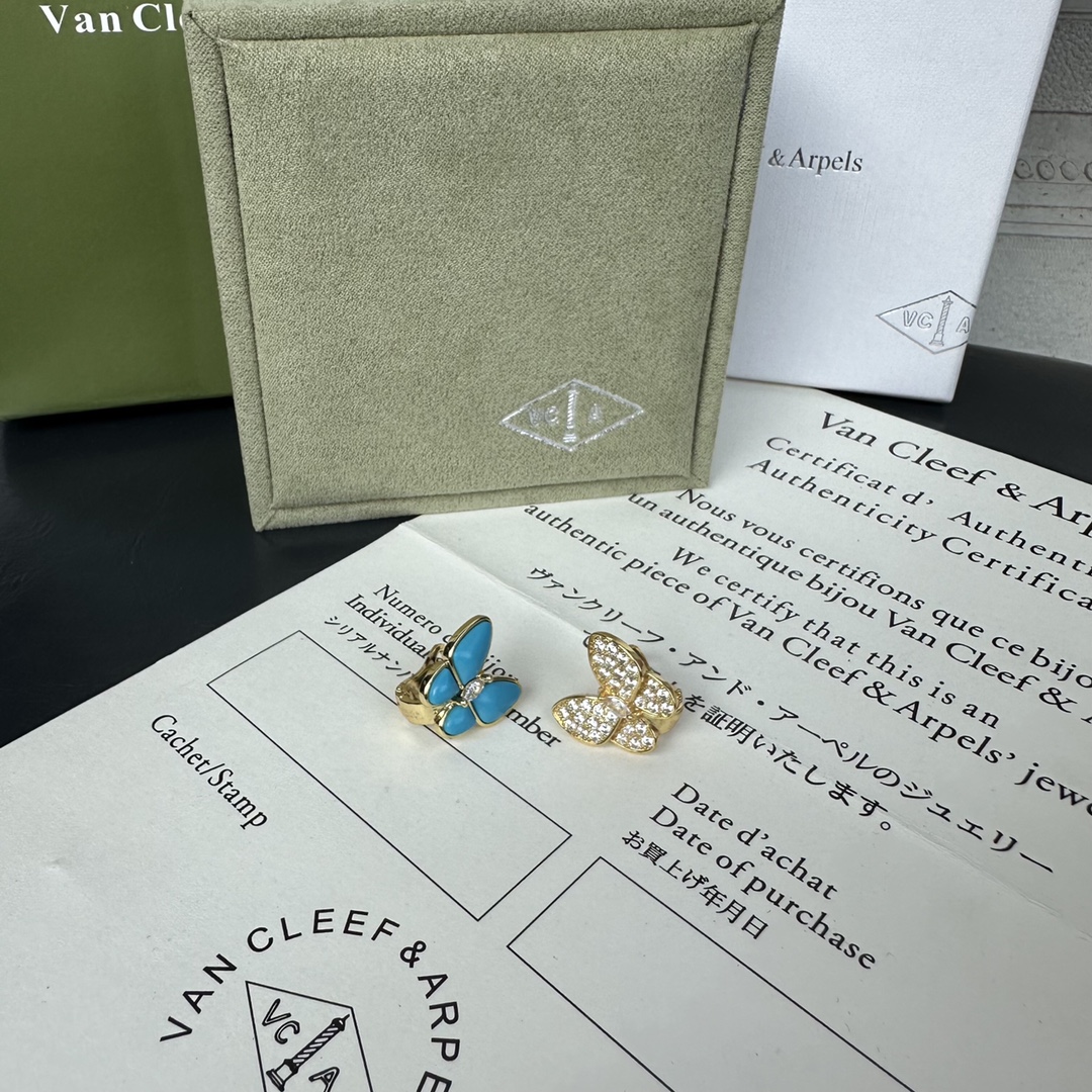 V*n Cl**f & Arpels Butterfly Earrings