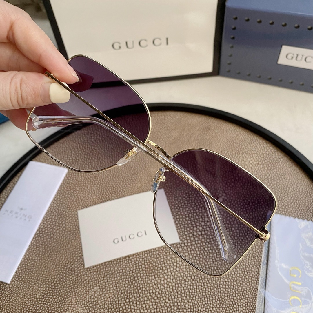 Gradient GG Metal & Acetate Butterfly Sunglasses