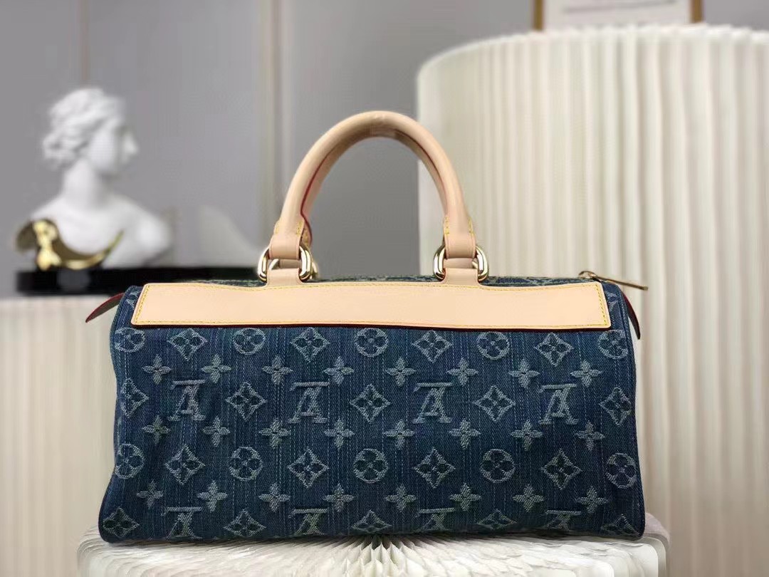L0vis Vvtt0n Monogram Denim Neo Speedy Blue