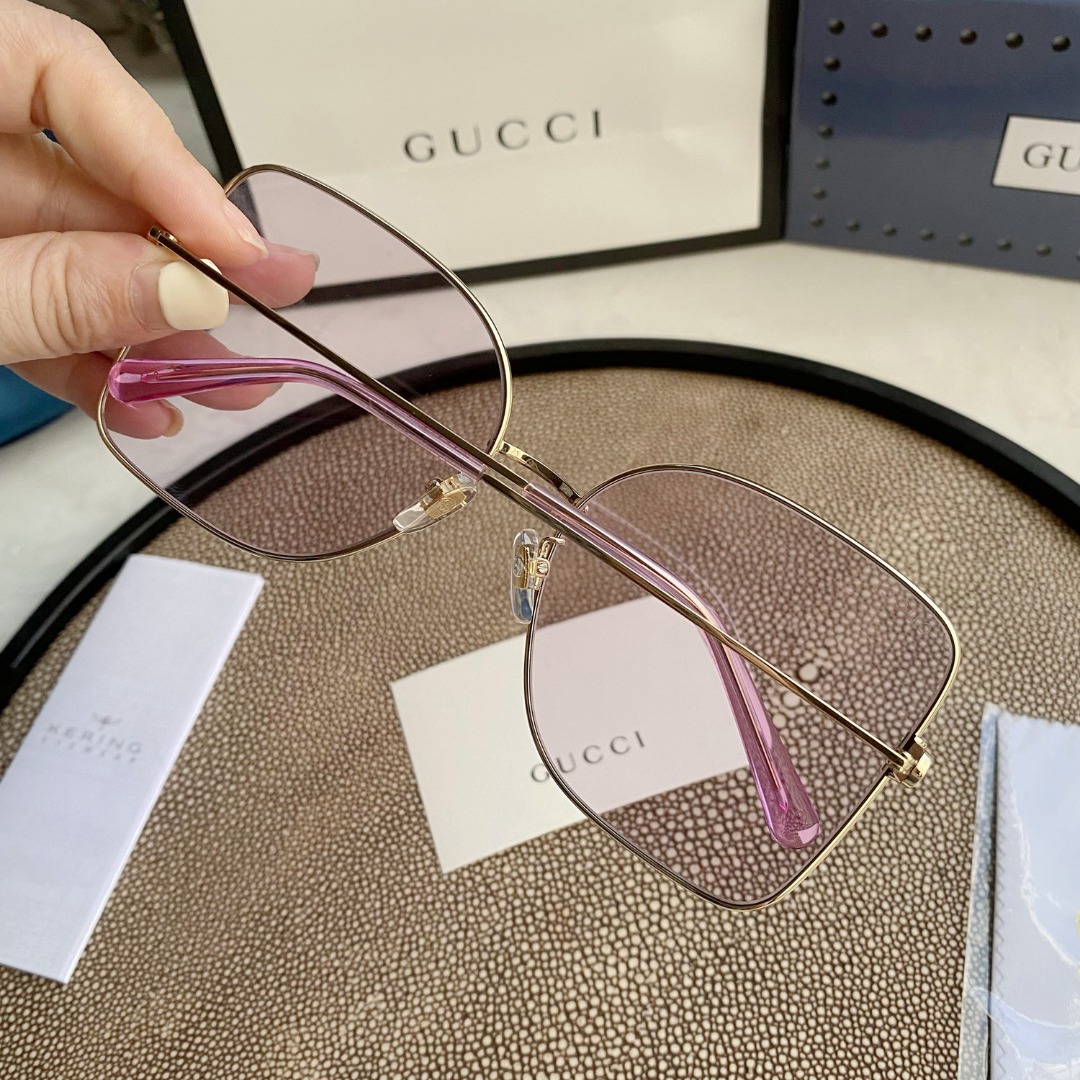 Gradient GG Metal & Acetate Butterfly Sunglasses