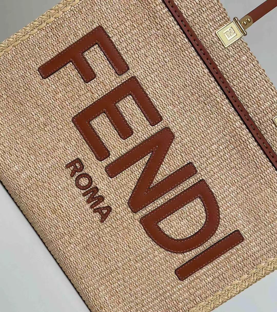 F**di Sunshine Raffia Tote