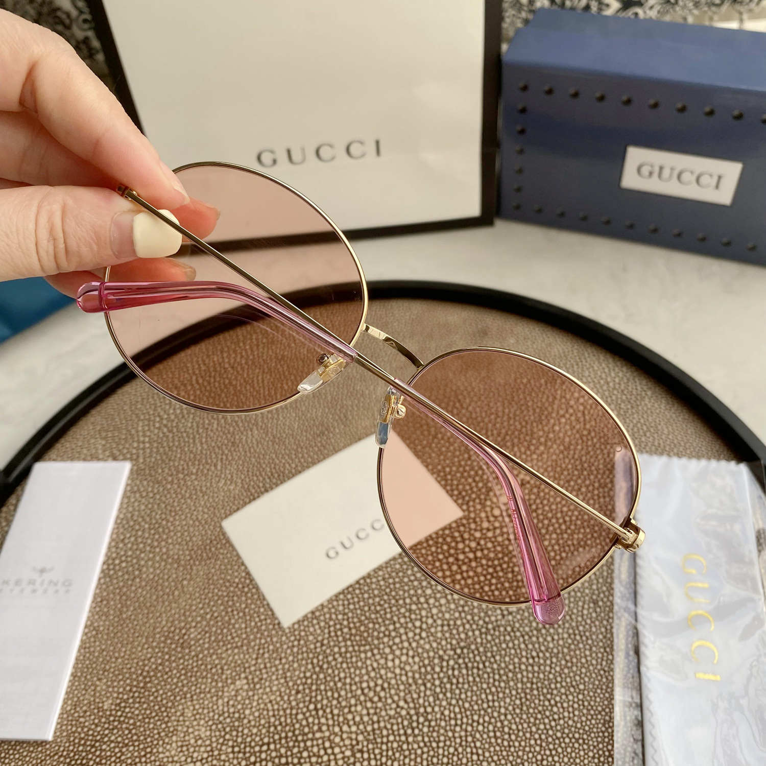 GG1336O Gold Oval Stainless Steel Frame