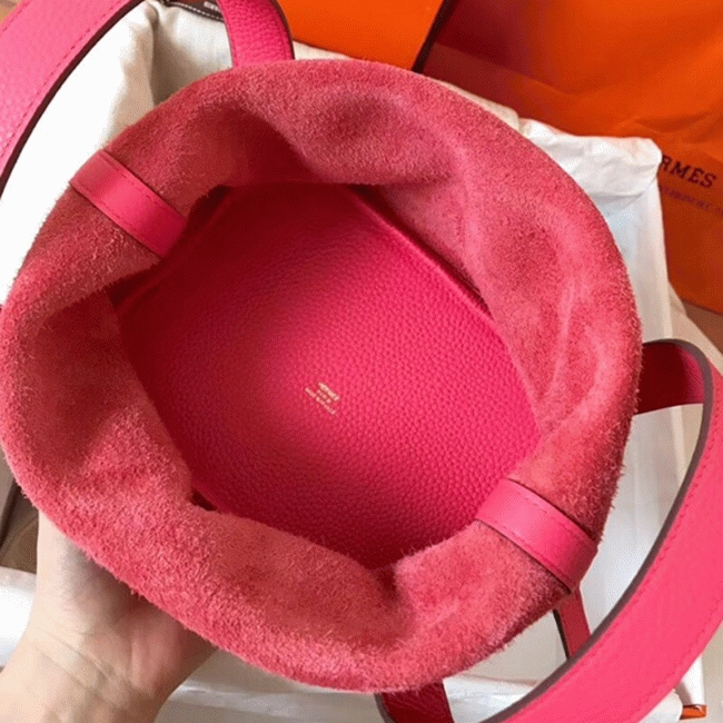 Rose lipstick cheap replica H**me5 Picotin Lock 18cm handbag