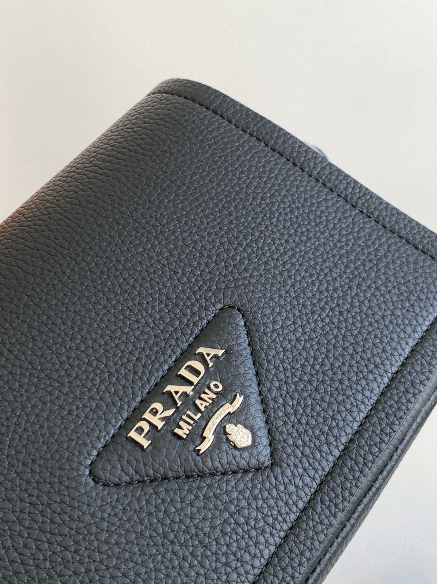 Pra*a Flap Shoulder Bag Knockoff in Black