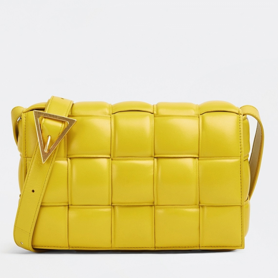 Top Quality Fake B0tt*ga Ven*ta Padded Cassette Bag In Yellow