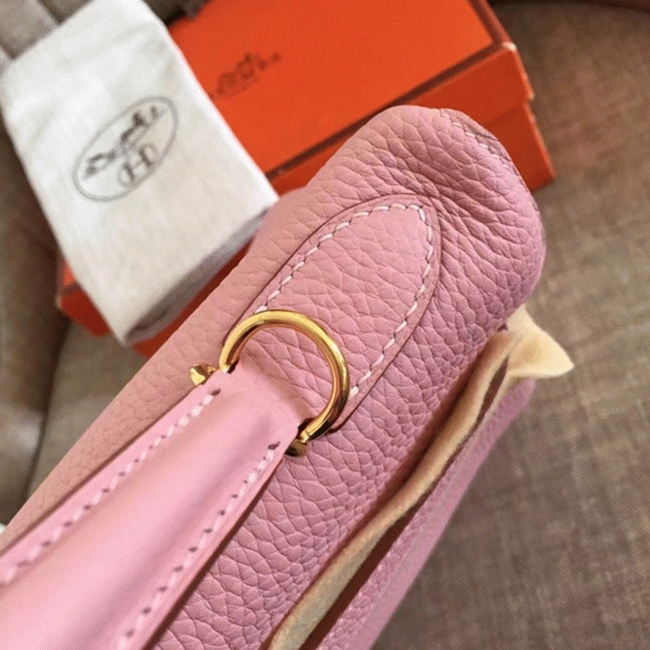Pink Clemence Replica H**me5 Kelly Retourne 32cm Tote