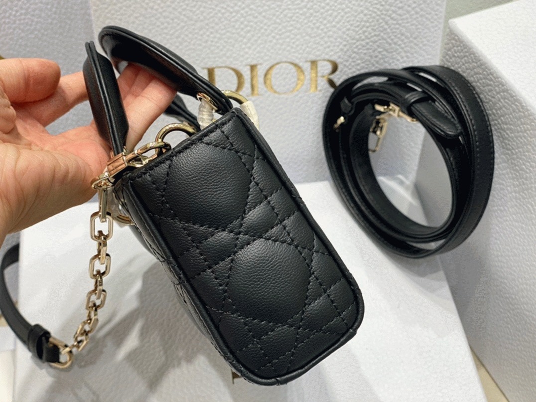 D10r Lady D-Joy Small Bag Knockoff in Black