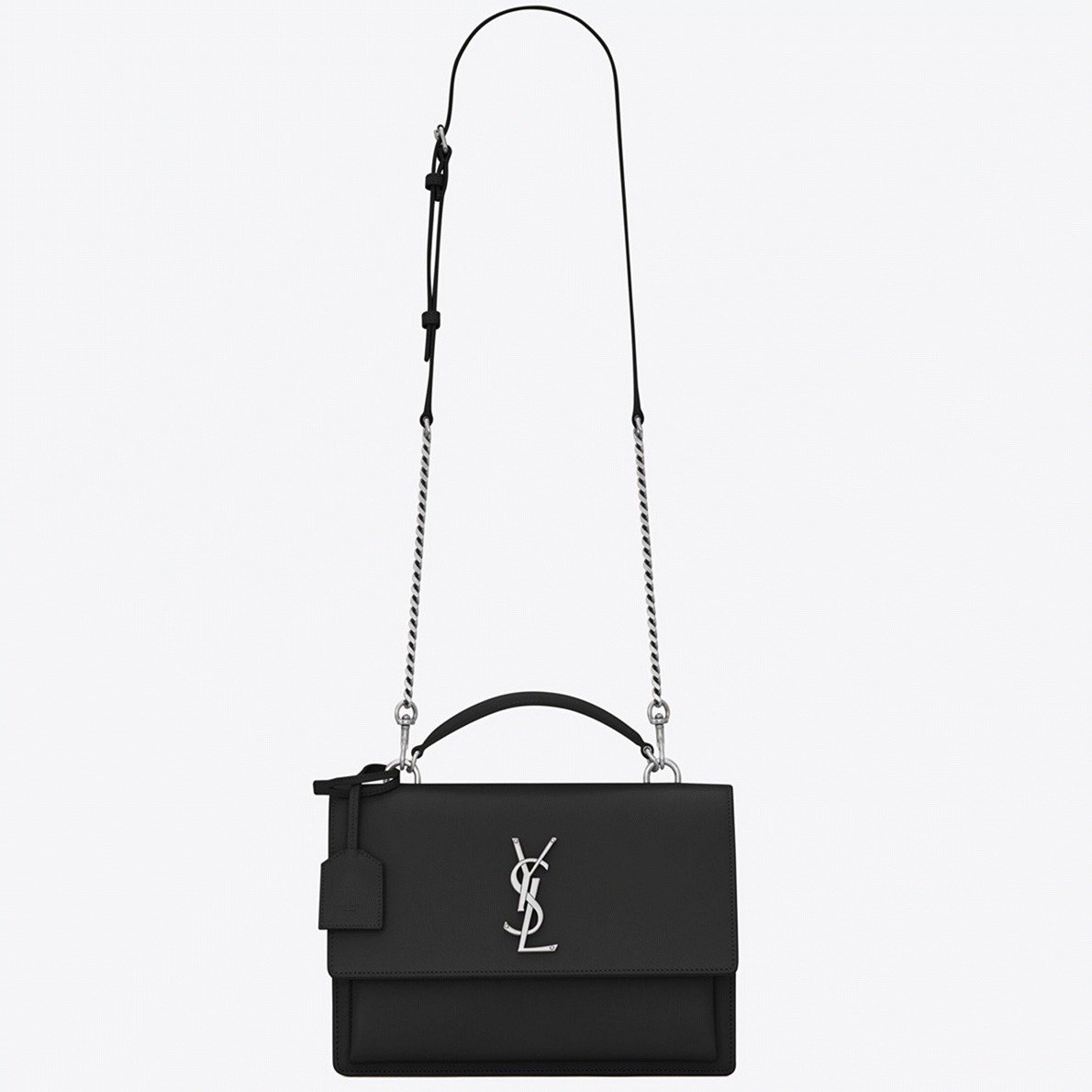 Knockoff Sa1nt Lau*nt Sunset Medium Top Handle Bag Noir Calfskin