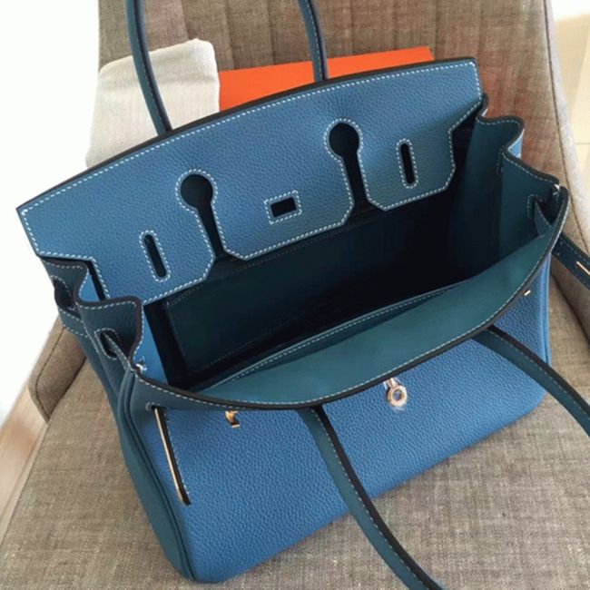 Affordable Blue Jean H**me5 Birkin 30cm Replica Bag