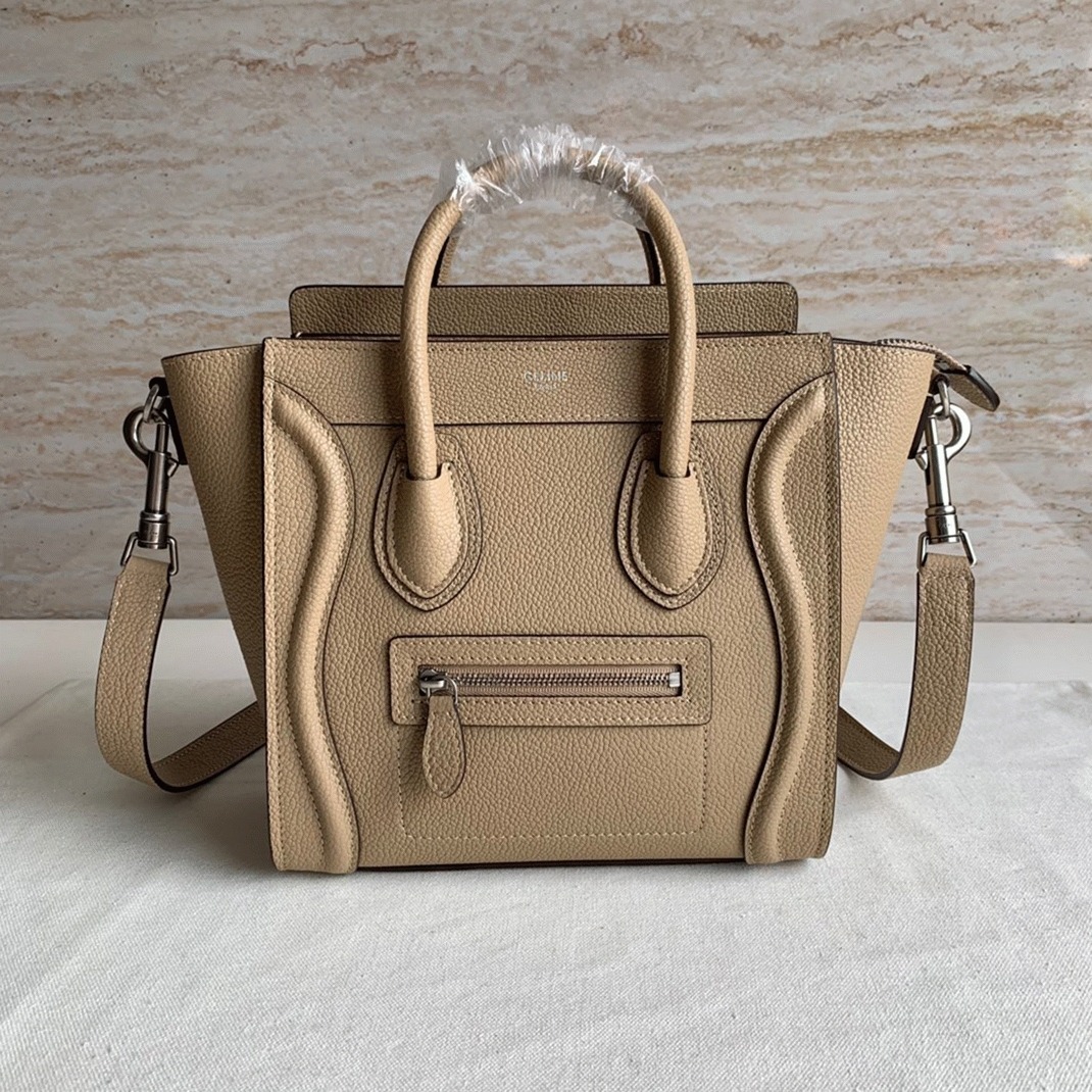 Ce1i*e Nano Luggage Tote Bag Knockoff in Dune