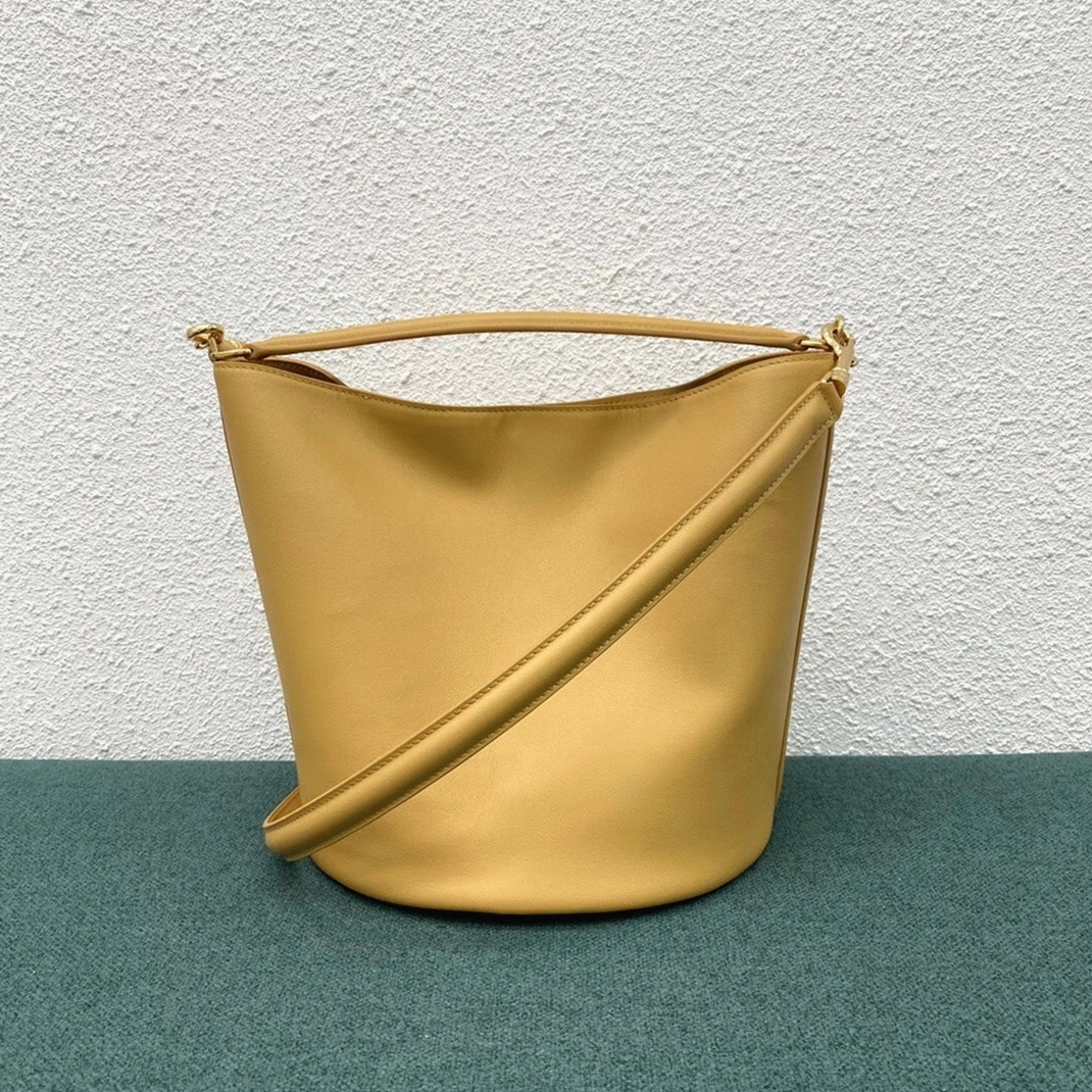 Top Quality Knockoff Ce1i*e Bucket 16 Bag In Yellow Soft Bare Calfskin