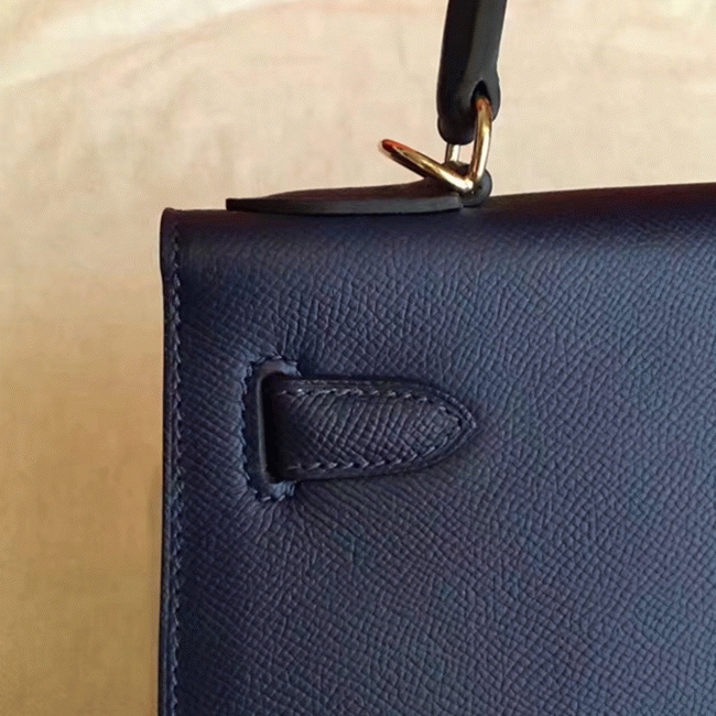 Sapphire Epsom Replica H**me5 Kelly Sellier 28cm Luxe Purse