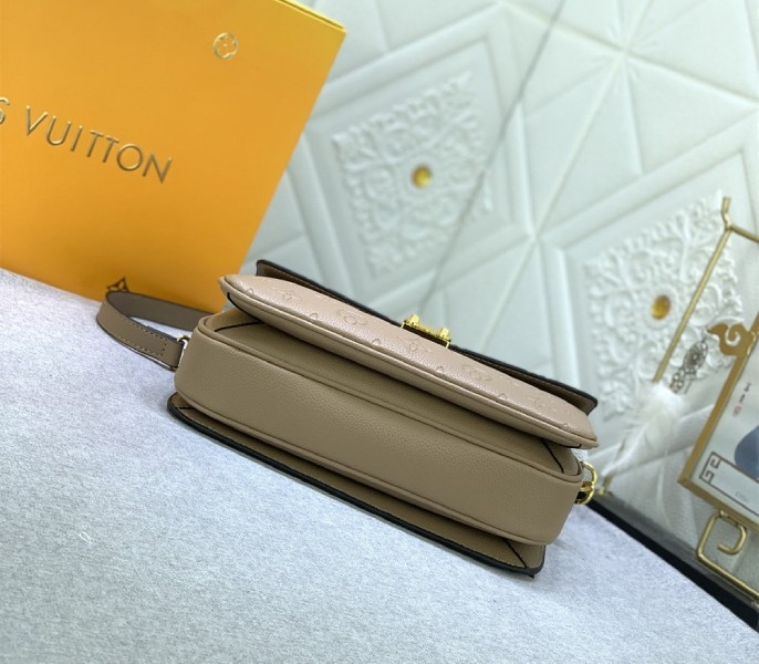 LV Monogram Empreinte Leather Metis In Tourterelle Grey M44881