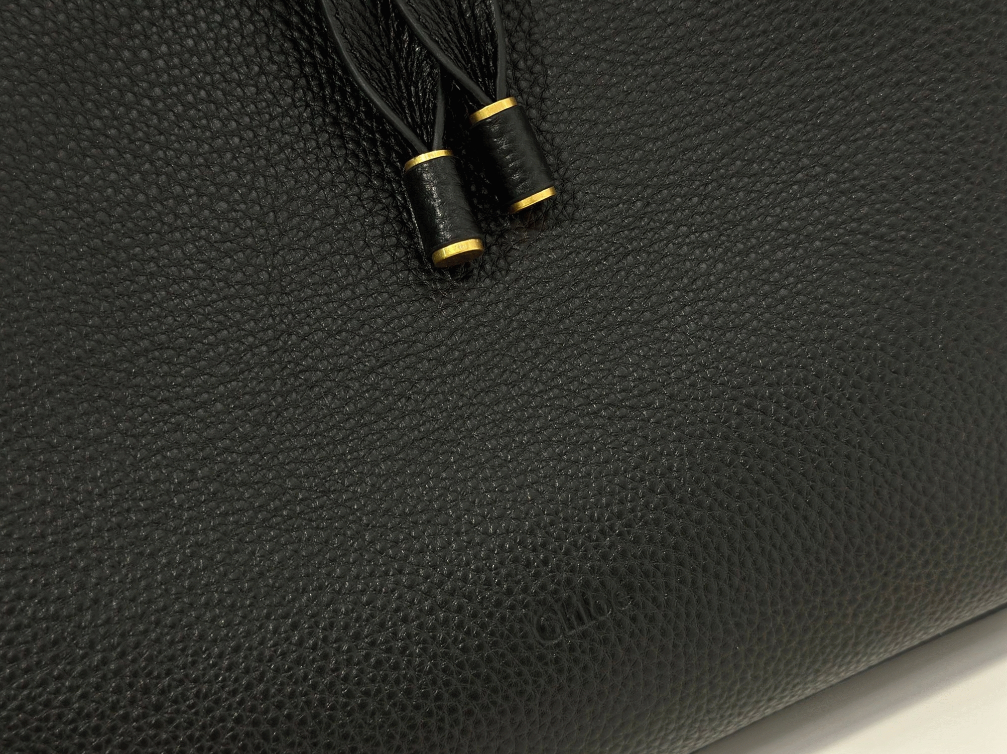 Top Quality Knockoff Previous Previous Chloe Marcie Hobo Bag in Black Grained Leather