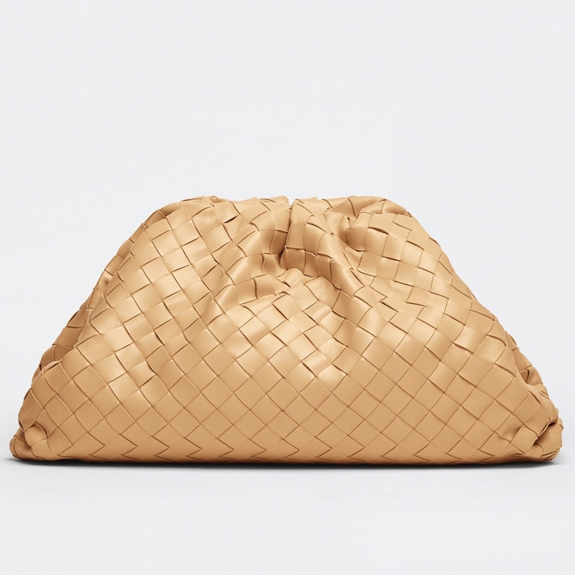 Fake B0tt*ga Ven*ta Large Pouch Clutch Bag Beige