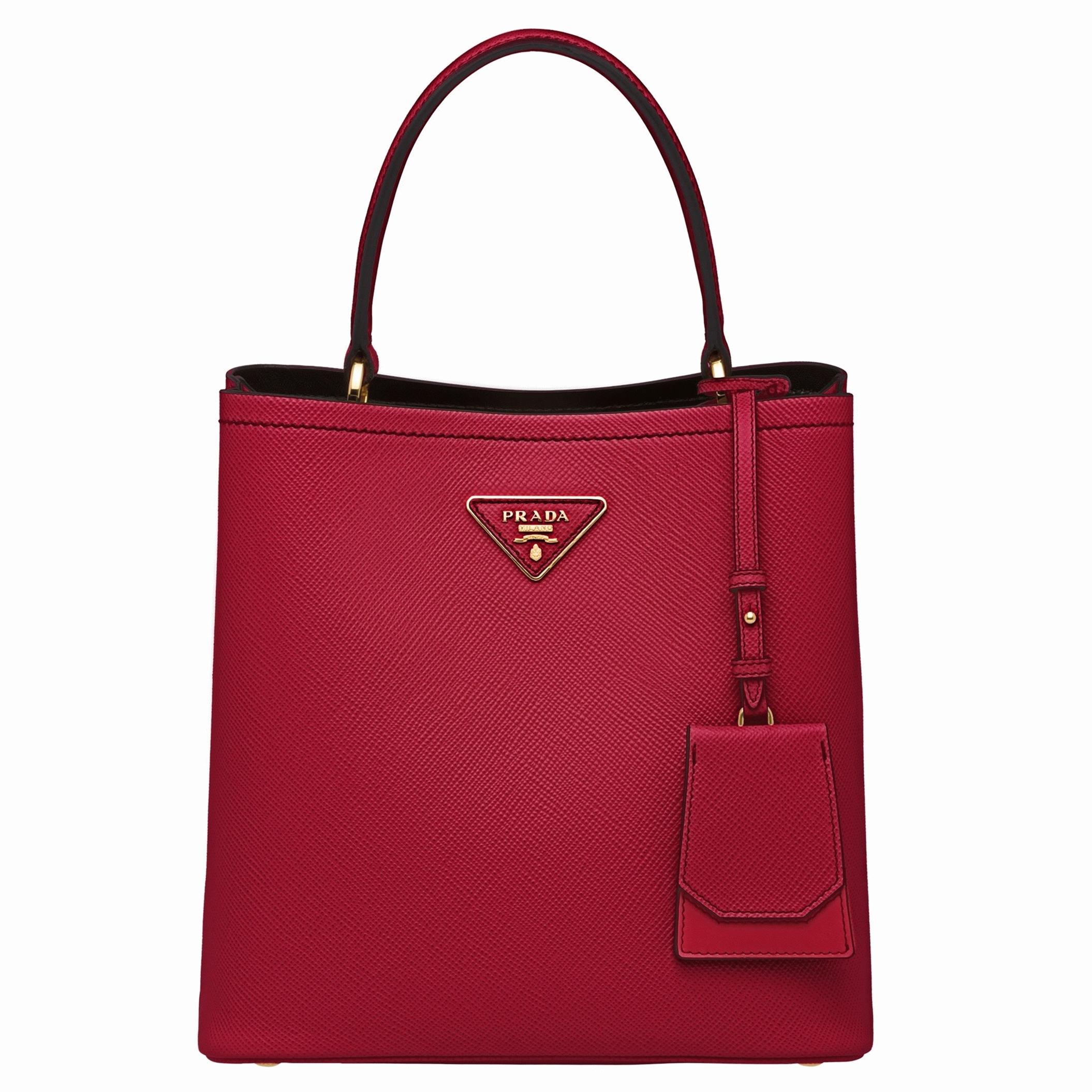 Red Pra*a Medium Panier Bag Fake