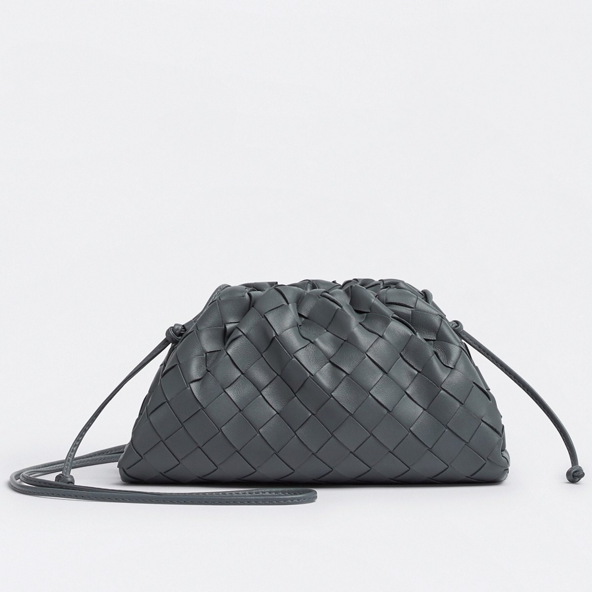 Fake B0tt*ga Ven*ta Mini Pouch with Strap Thunder