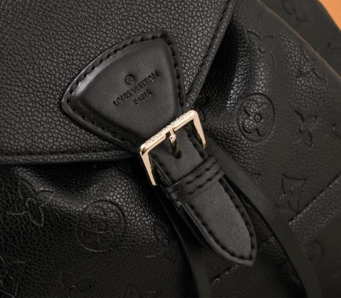 L0vis Vvtt0n Monogram Empreinte Leather Montsouris PM Backpack In Black