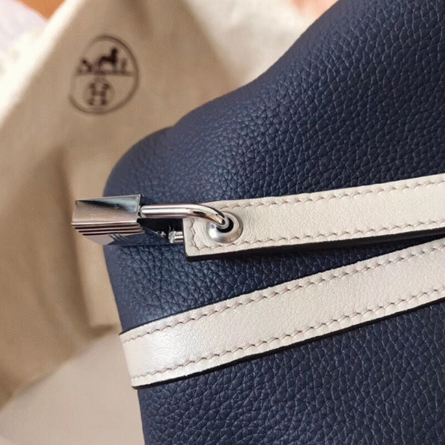 Bicolor sapphire replica H**me5 Picotin Lock 22cm handbag