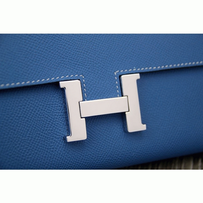 Jean blue knockoff H**me5 Constance wallet
