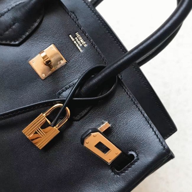 Black Imitation Luxury H**me5 Birkin 30cm Purse