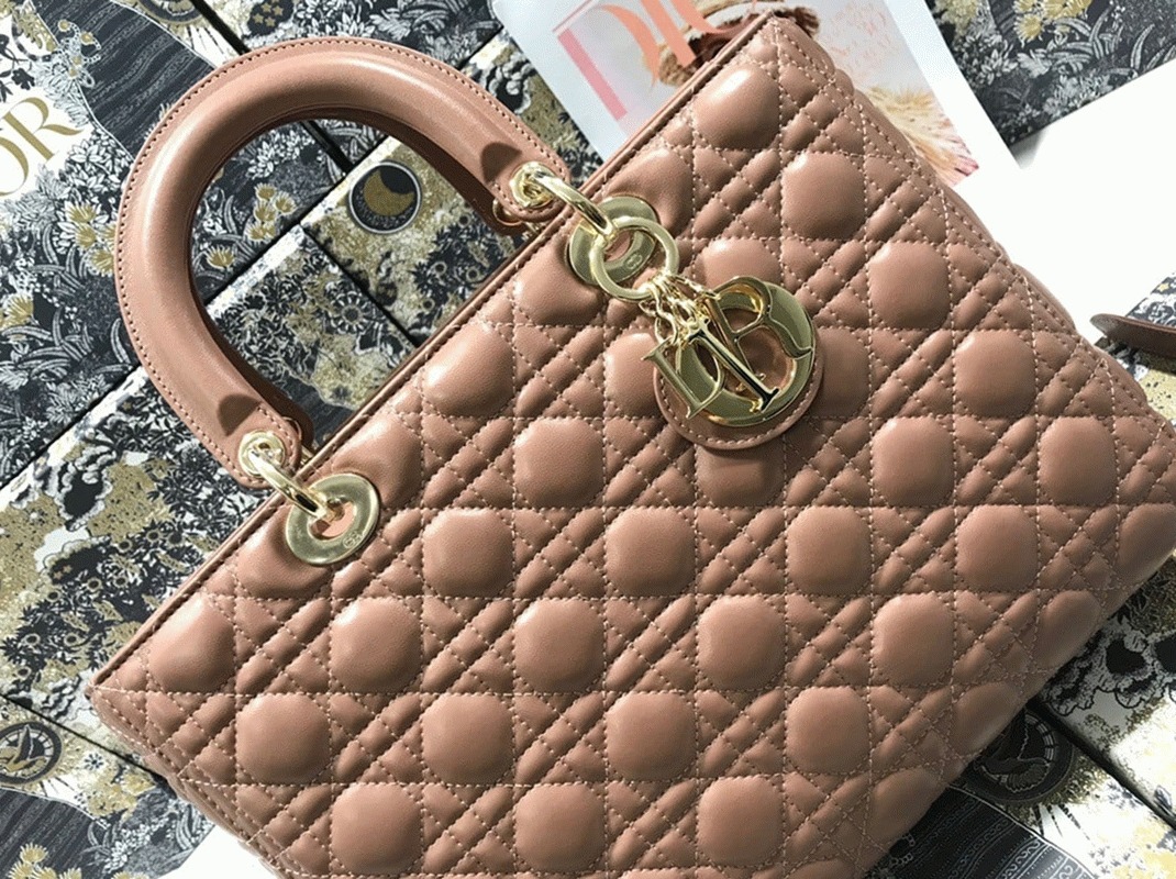D10r Lady D10r Large Bag Imitation in Blush