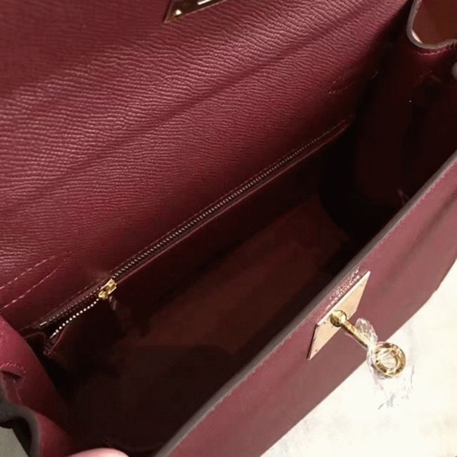Bordeaux Epsom Copy H**me5 Kelly Sellier 28cm Premium Handbag
