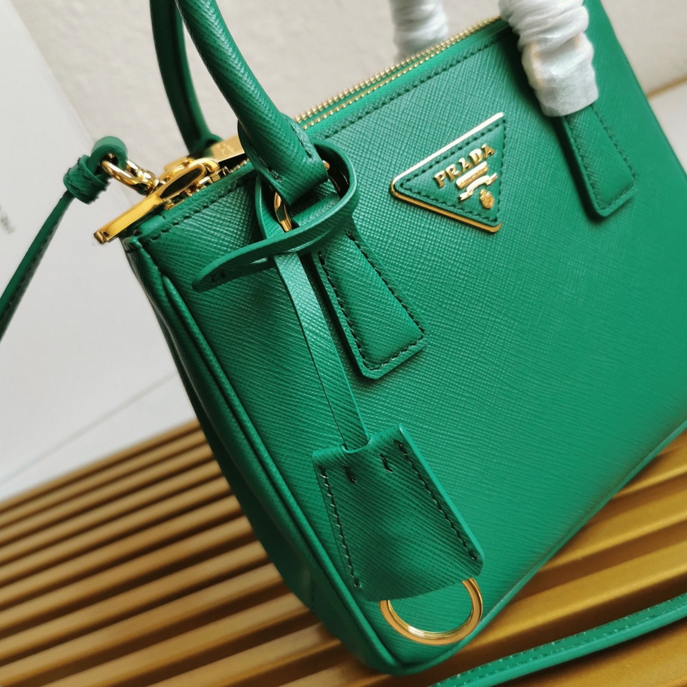 Green Pra*a Mini Galleria Bag Knockoff
