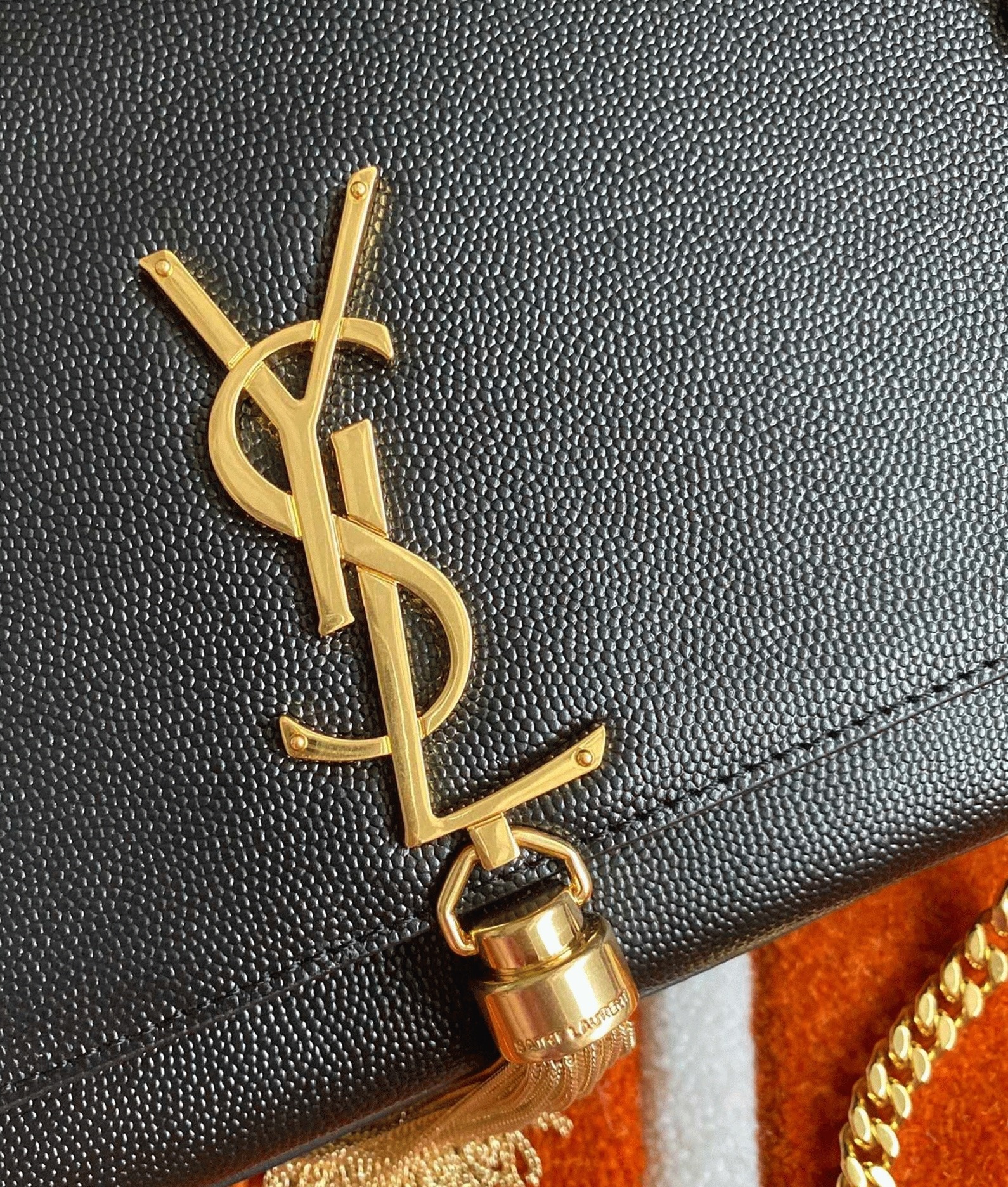 Sa1nt Lau*nt Kate Medium Tassel Bag Black