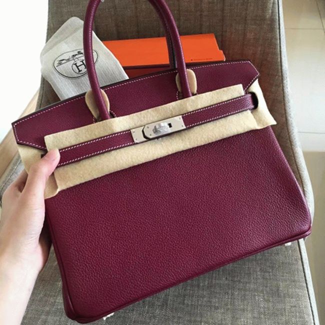 Ruby Color AAA Replica H**me5 Birkin 30cm Handbag