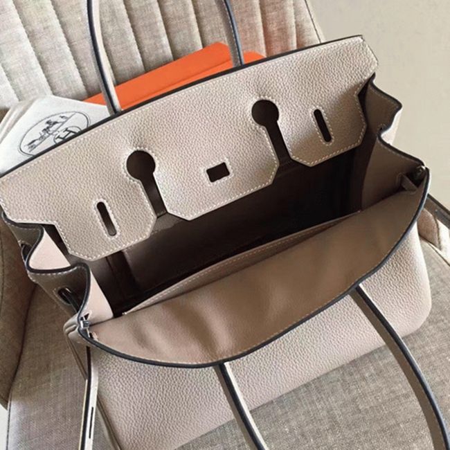 Grey High Quality Fake H**me5 Birkin 30cm Purse