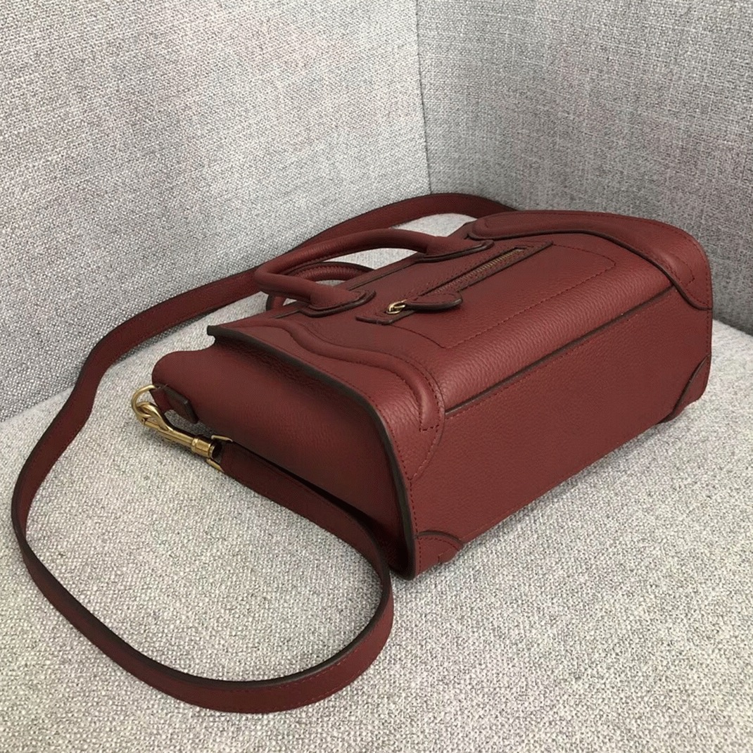 Ce1i*e Nano Luggage Tote Bag Fake in Ruby