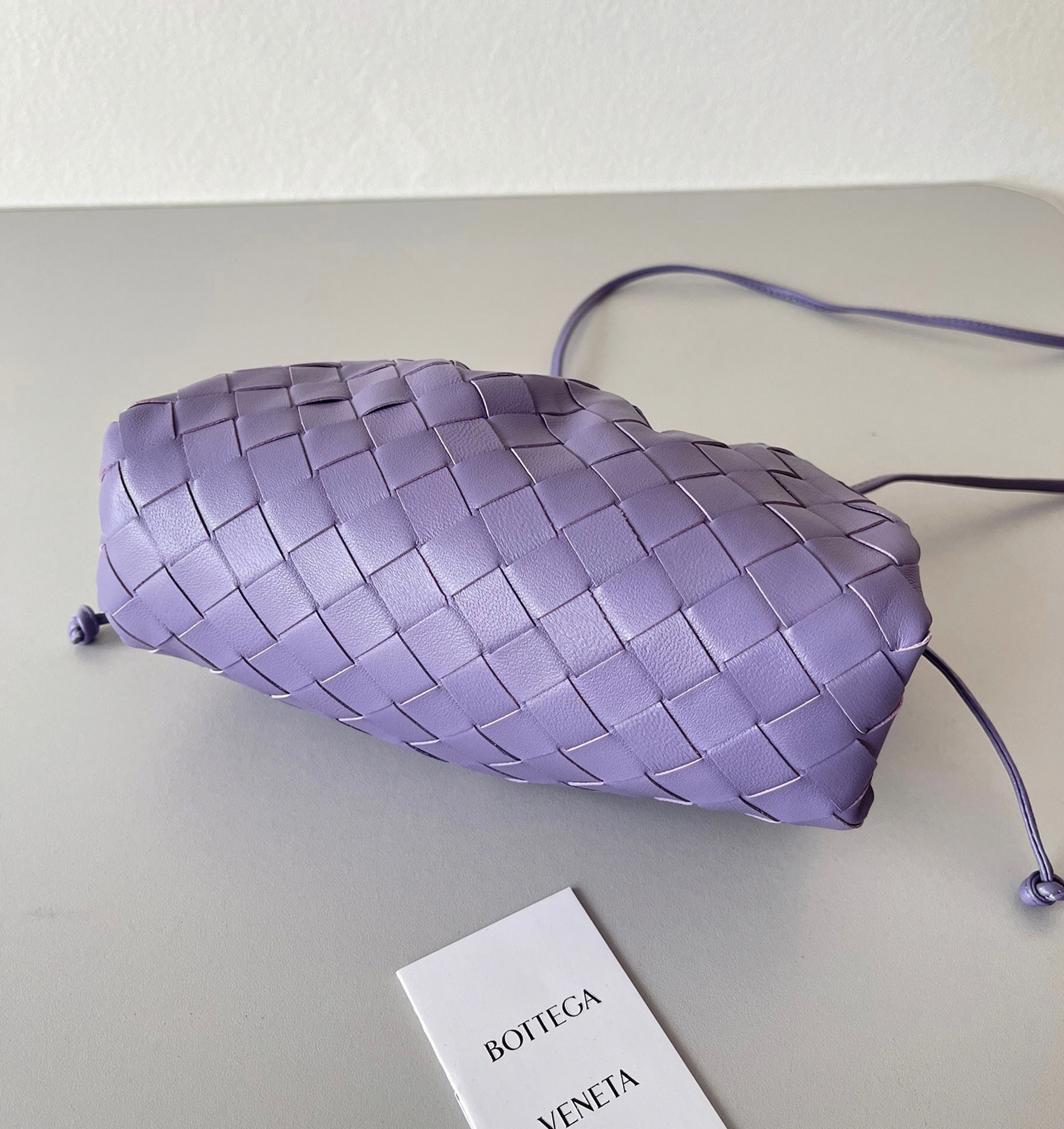 Knockoff B0tt*ga Ven*ta Mini Pouch with Strap Wisteria