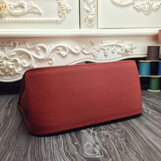 Large red fake H**me5 Jypsiere 34cm handbag