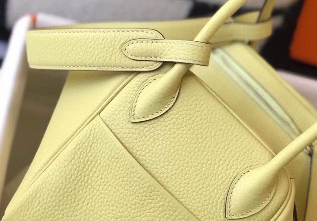 Best replica H**me5 Lindy 30cm bag in jaune poussin hue