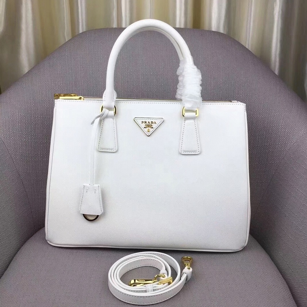 White Pra*a Galleria Large Bag Top Quality