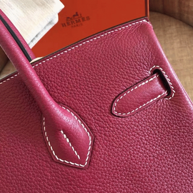 Ruby Color Designer-Inspired H**me5 Birkin 35cm Replica Purse