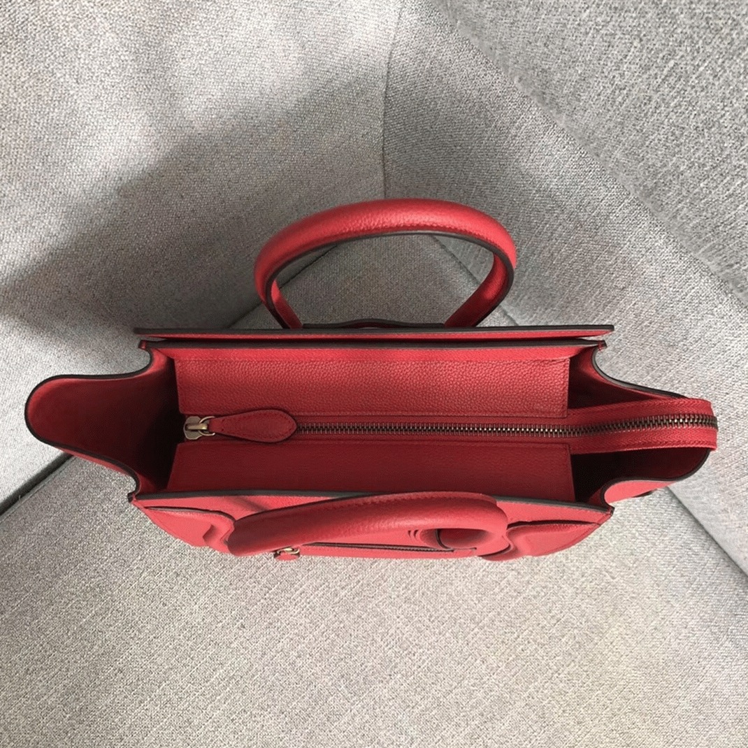 Ce1i*e Micro Luggage Tote Bag Fake in Red