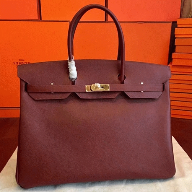 Bordeaux Imitation Copy H**me5 Birkin 40cm Handbag