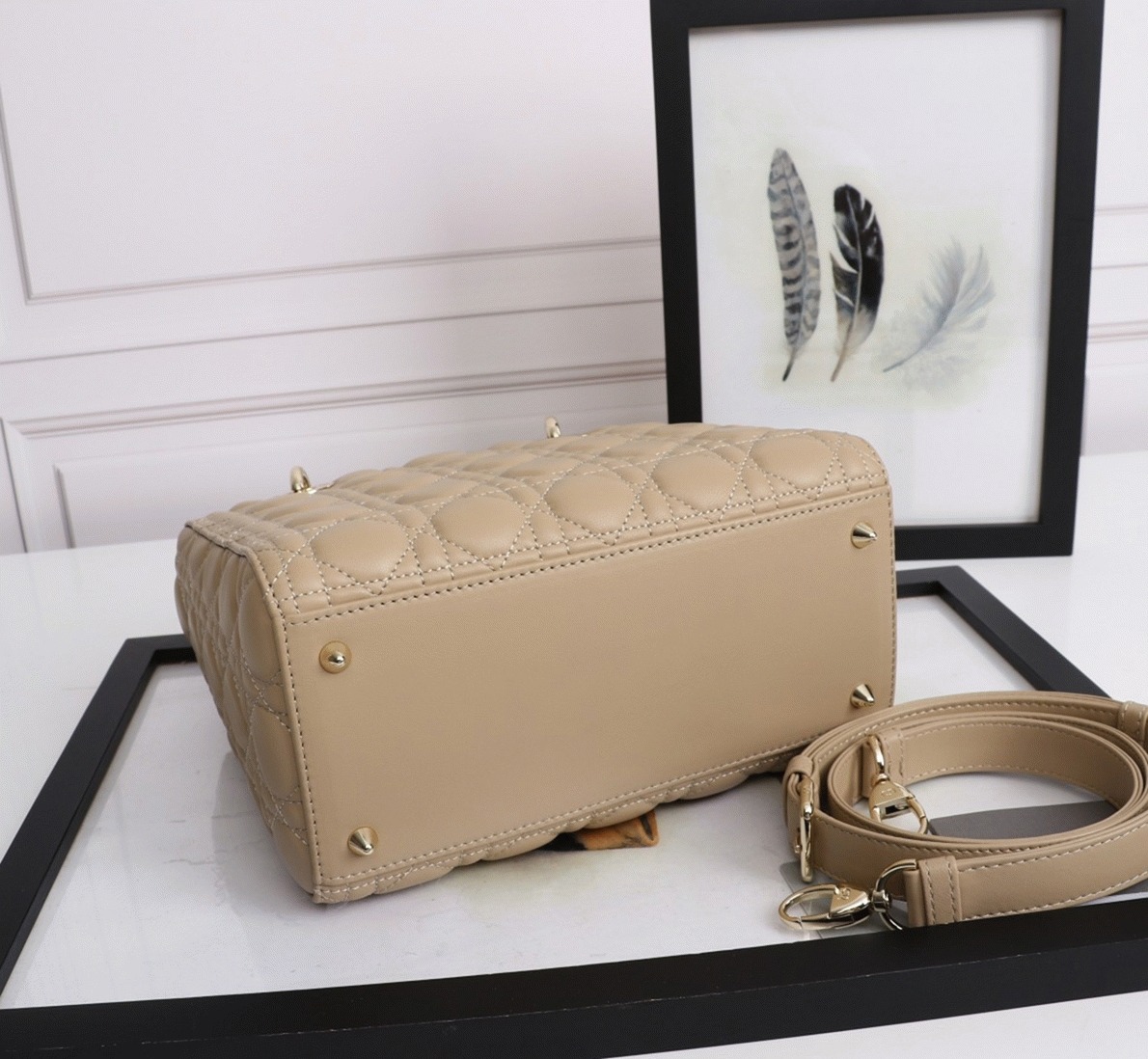 D10r Lady D10r Medium Bag Knockoff in Beige